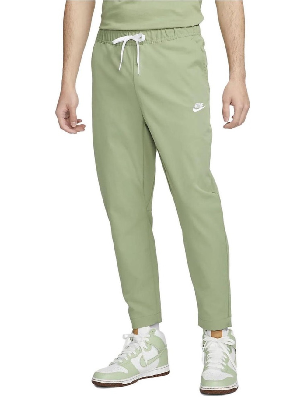 Nike Club Woven Tapered Drawstring Trousers - Oil Green Jogger Pants DX0623-386